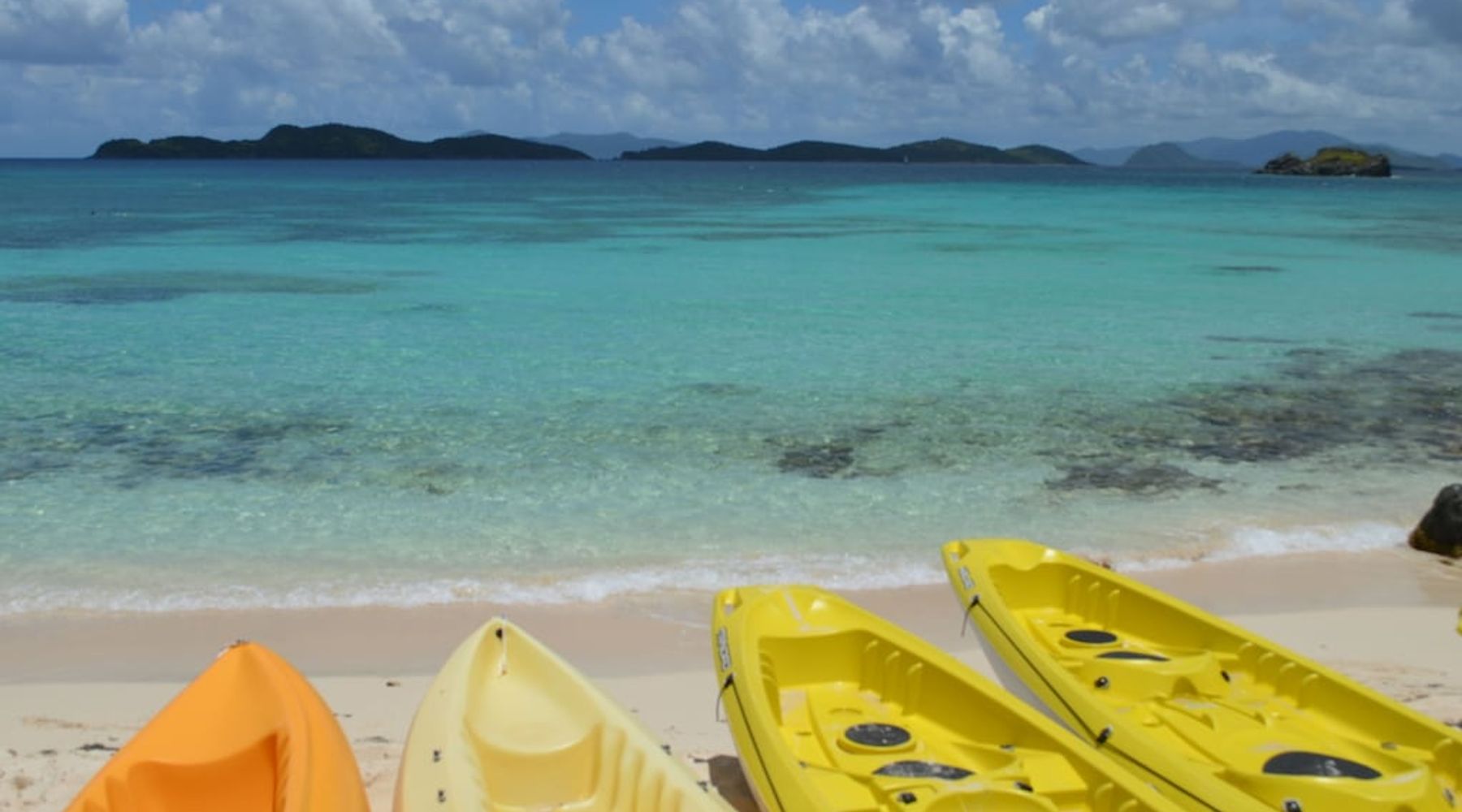 Kayaks may be rented directly on Sapphire Beach.