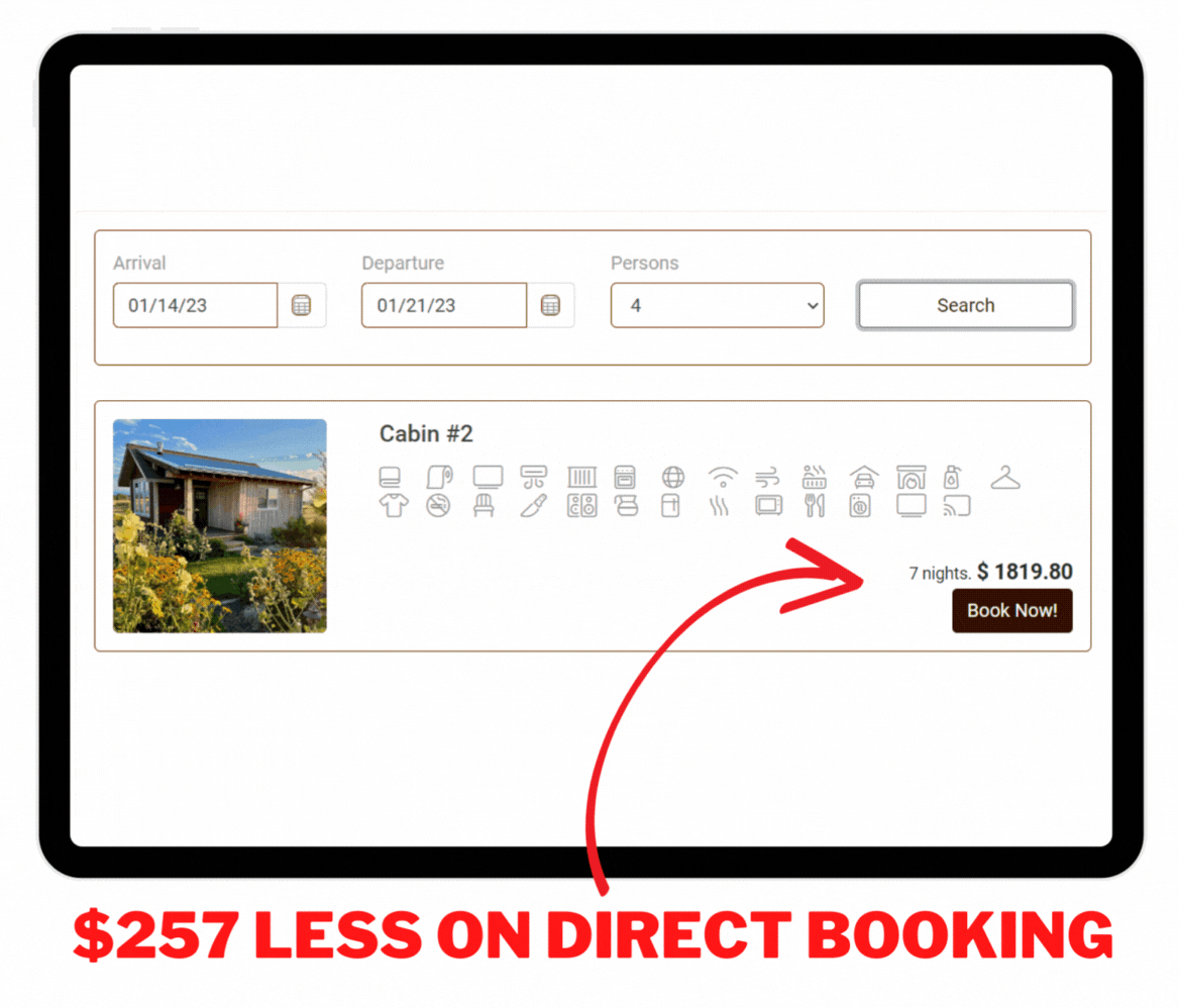 Book directly with the owner and save