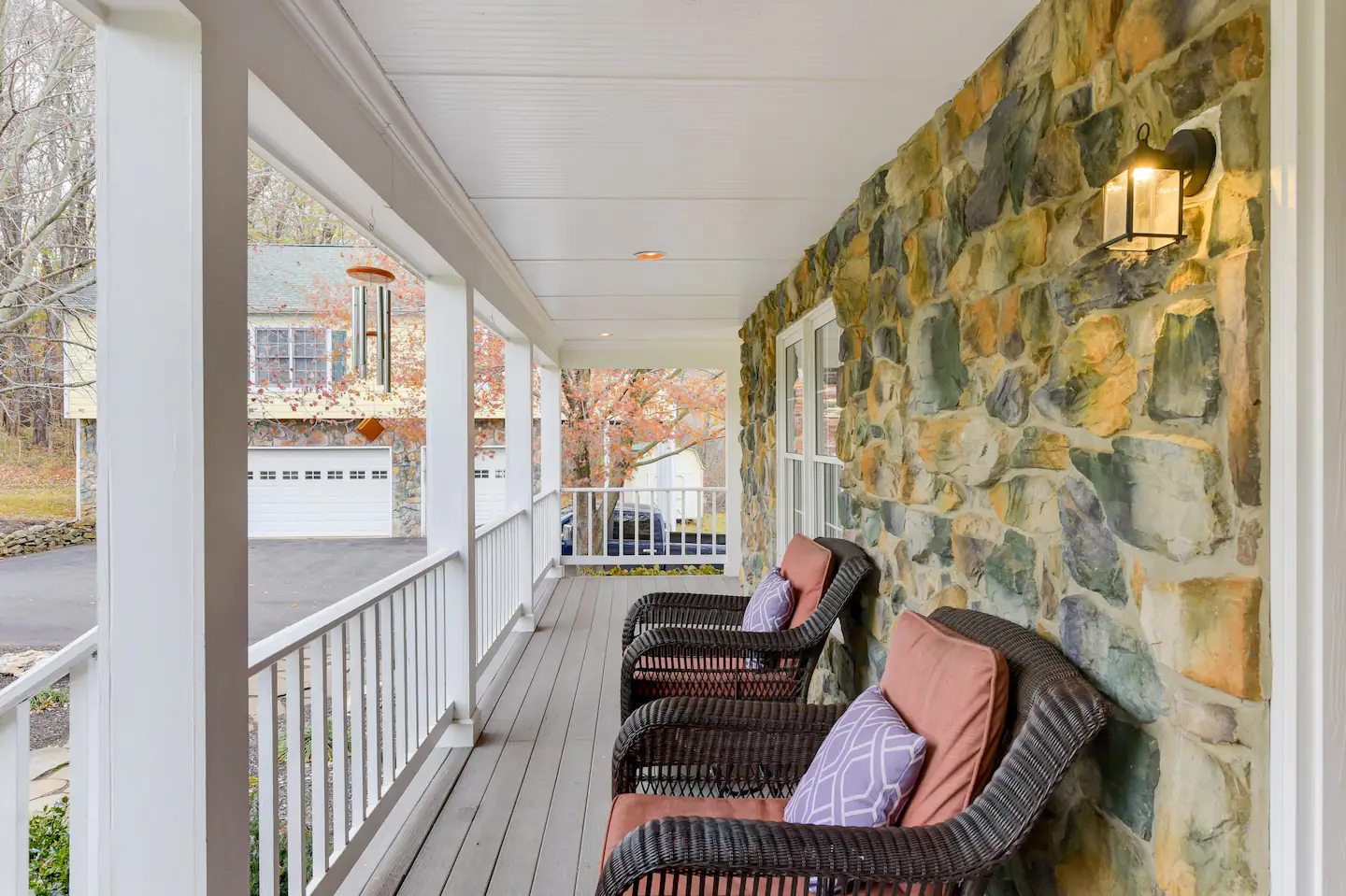 The front porch is perfect if you want a relaxing moment.