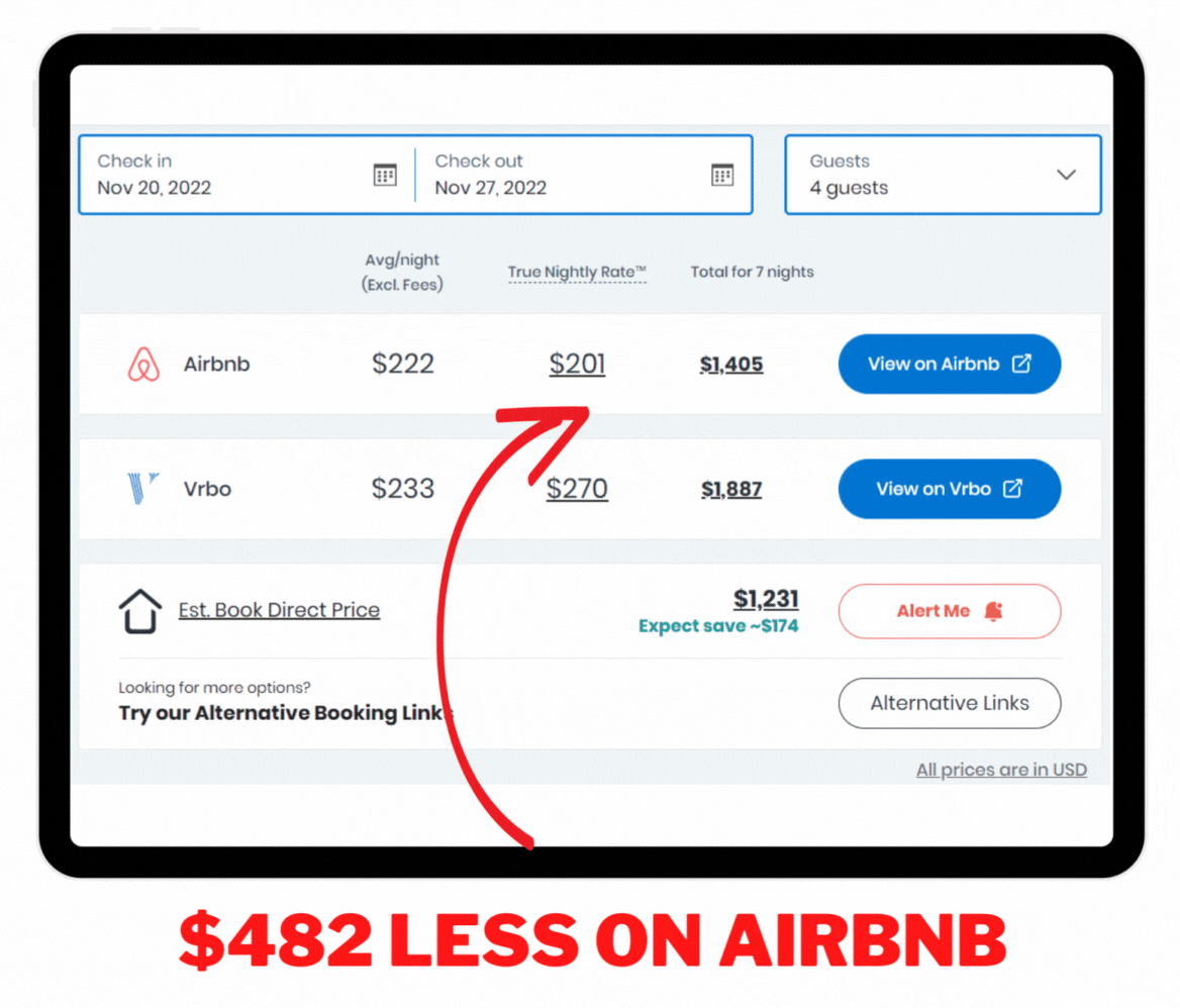 SAVE $482 when booking with Airbnb