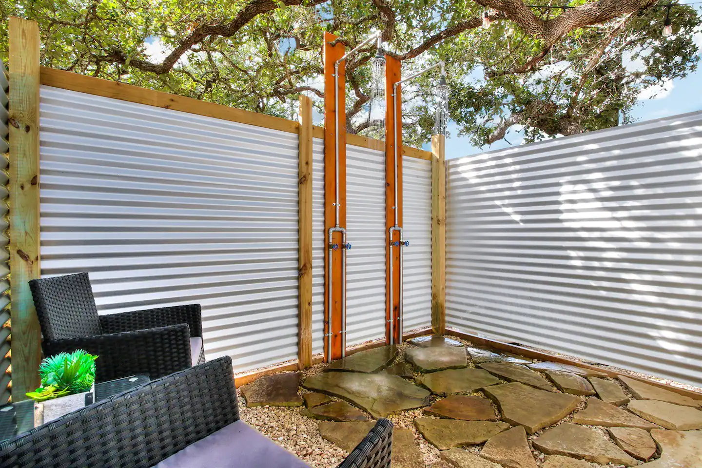 Cool off with your own outdoor shower.