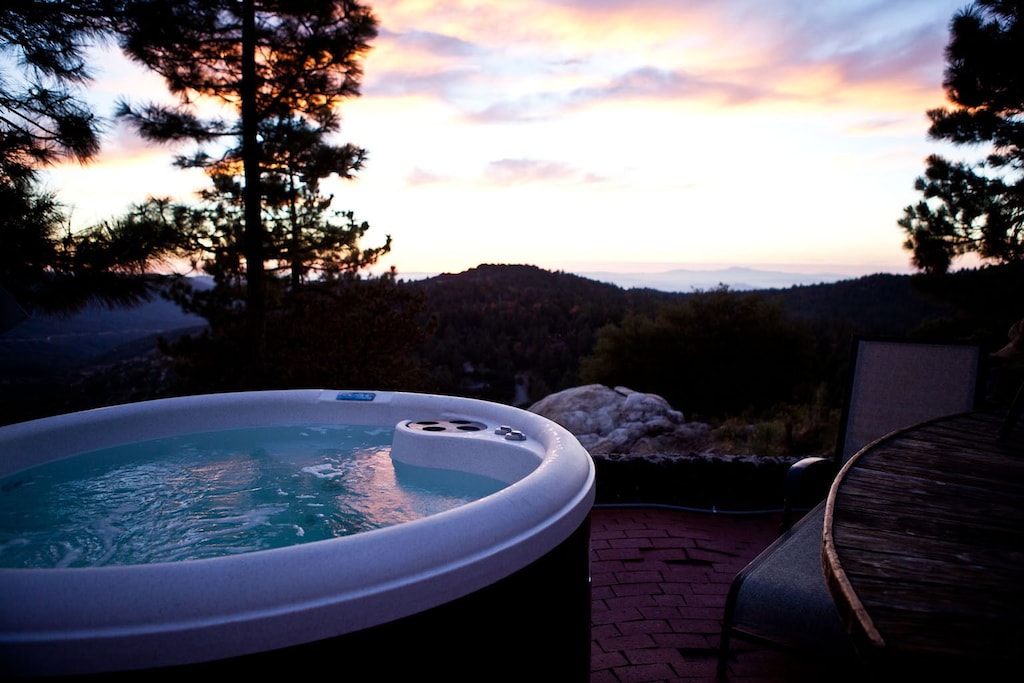 A hot tub with breathtaking views private and isolated