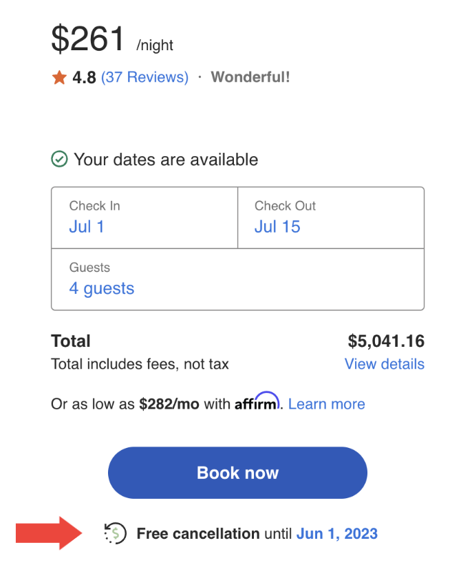 What happens if I cancel a VRBO booking?
