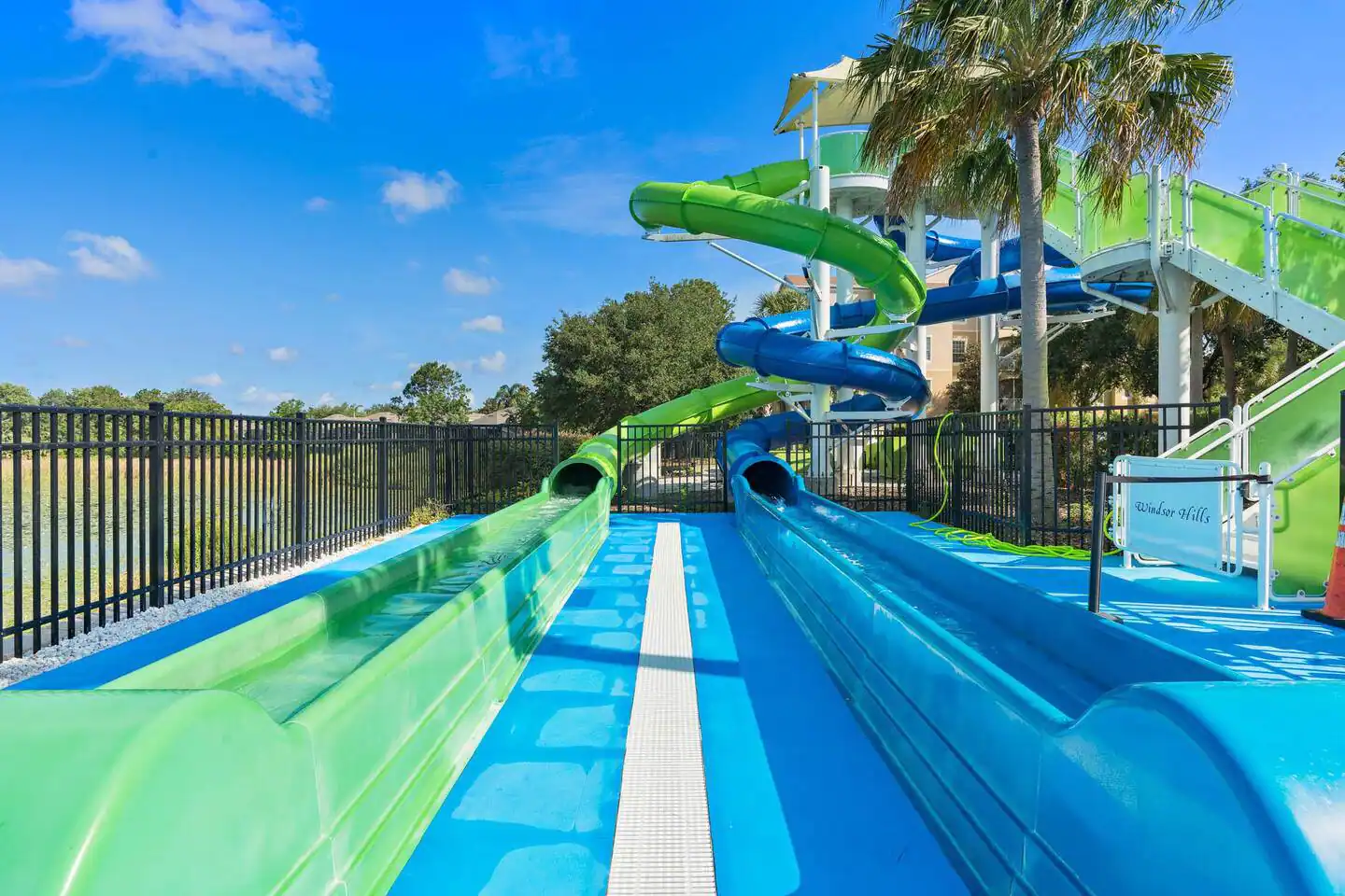 Slides at the Community Pool