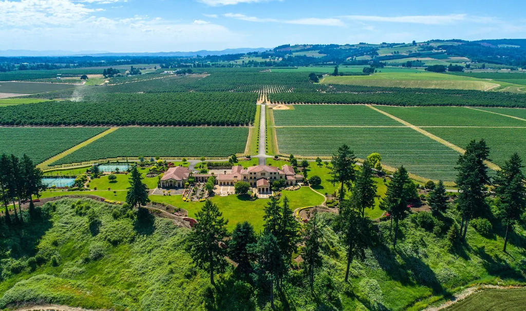 A 26,000+ square foot luxury 'Italian Chateau inspired' Villa on 46 acres in Oregon Wine Country