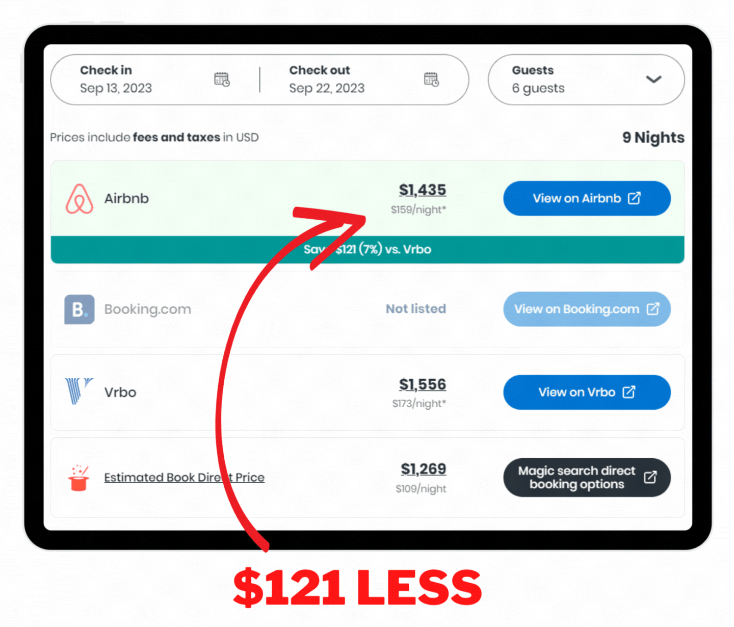 Harry potter themed Airbnb booking options and pricing