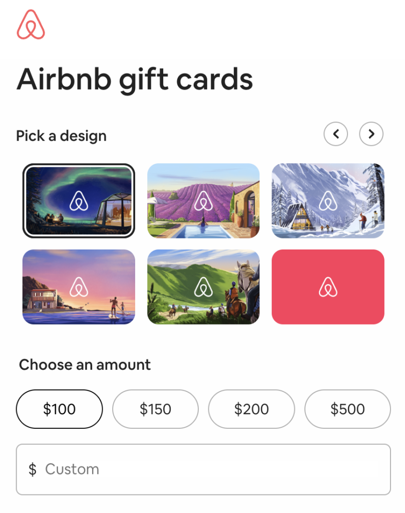 How to purchase Airbnb gift cards online? 2