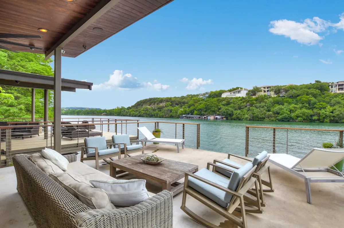 Step into the Lakeside Estate on Lake Austin, where you can relish the serene lake lifestyle combined with the vibrant essence of Austin!