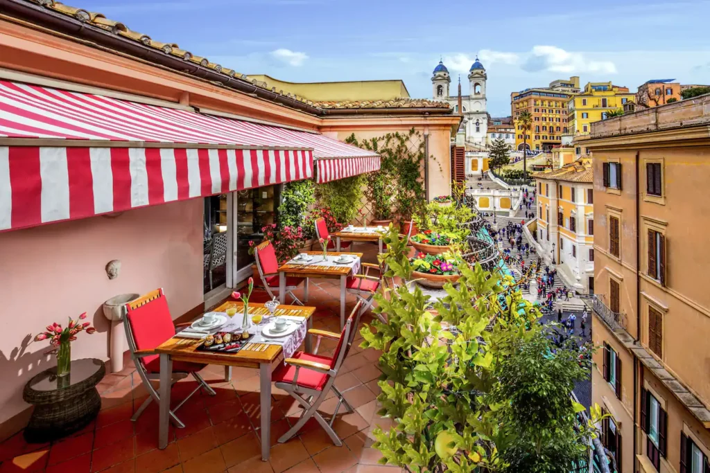 The Grand View will provide you an excellent view of the streets of Rome.