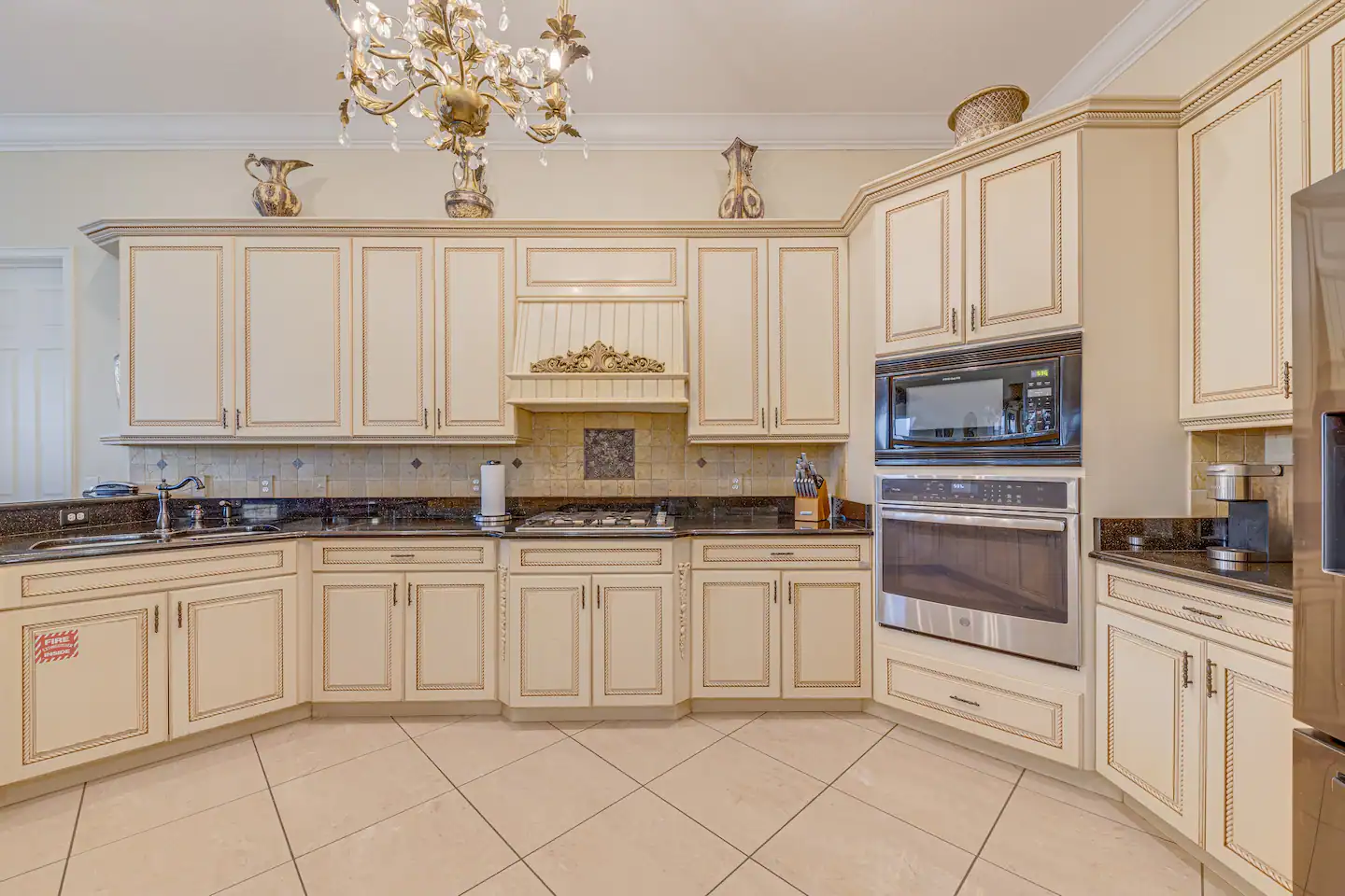 This spacious kitchen is the perfect place to cook, eat, and relax.