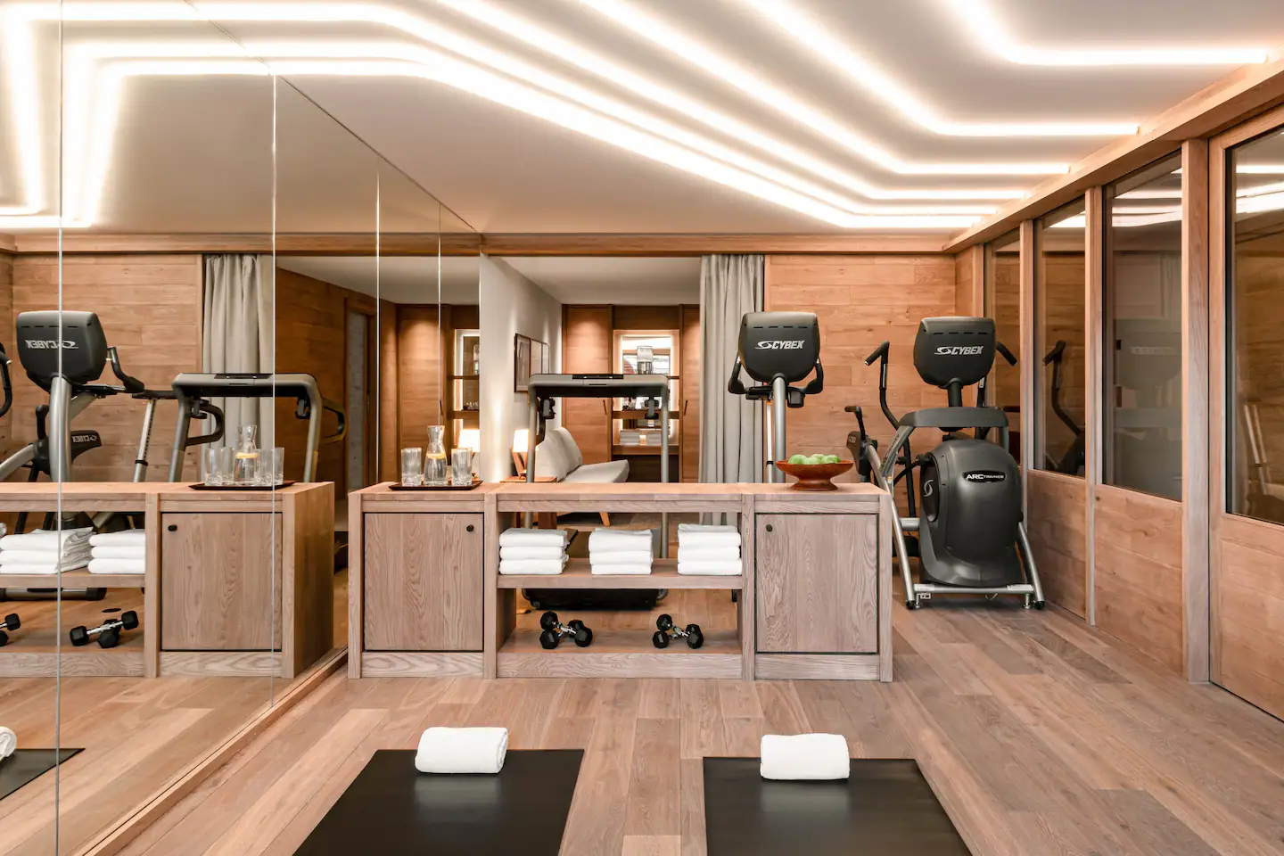 Fitness corner to stay active and energized.