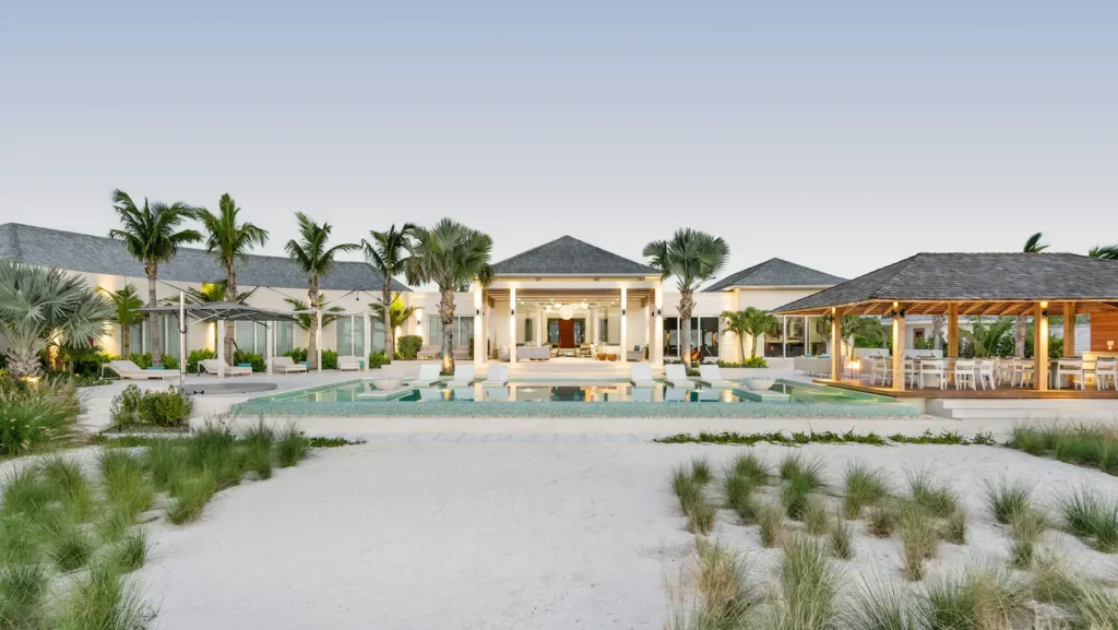 Contemporary residence on the sands of Grace Bay.