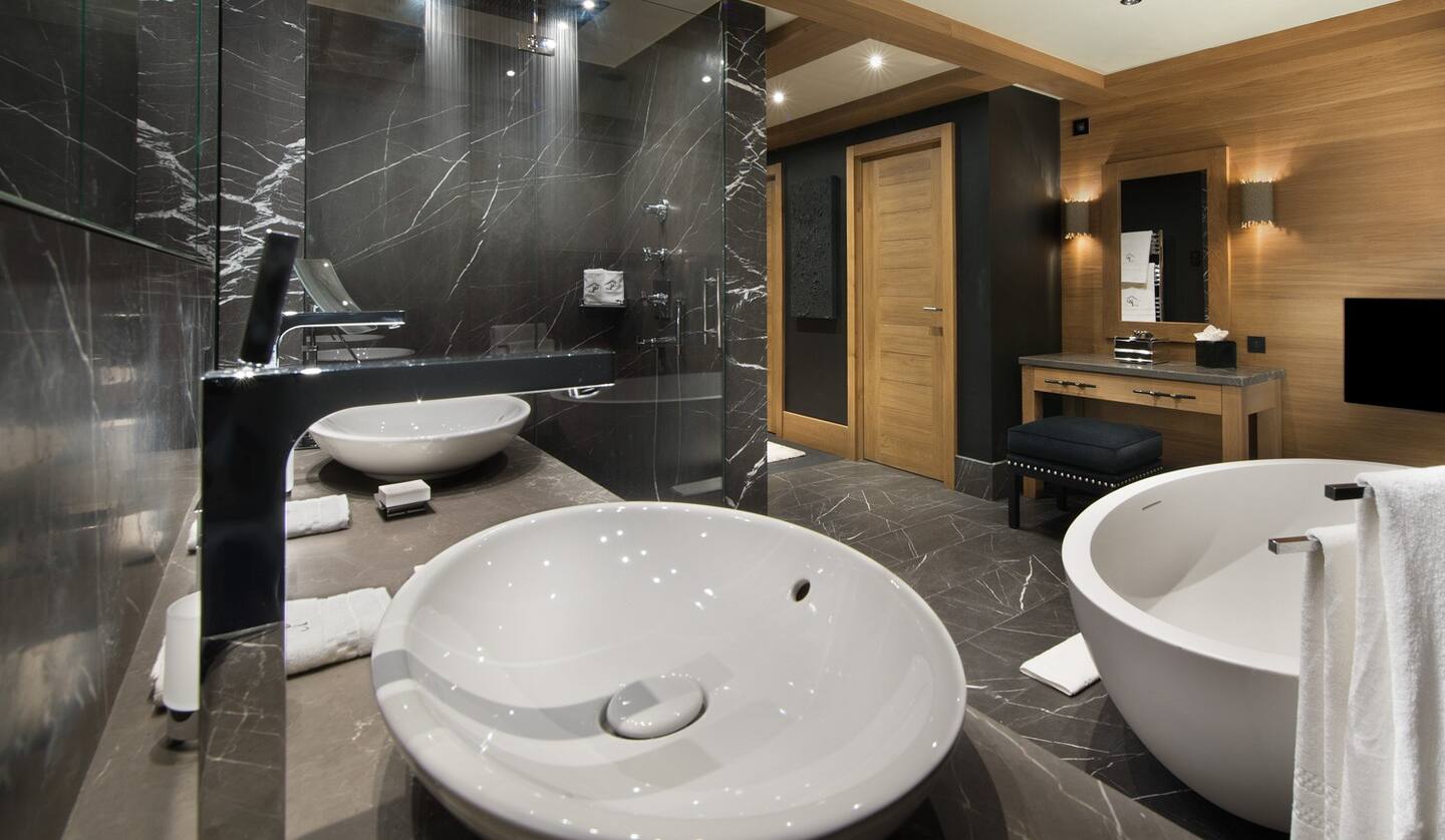 Luxurious full bathroom, designed for ultimate relaxation.