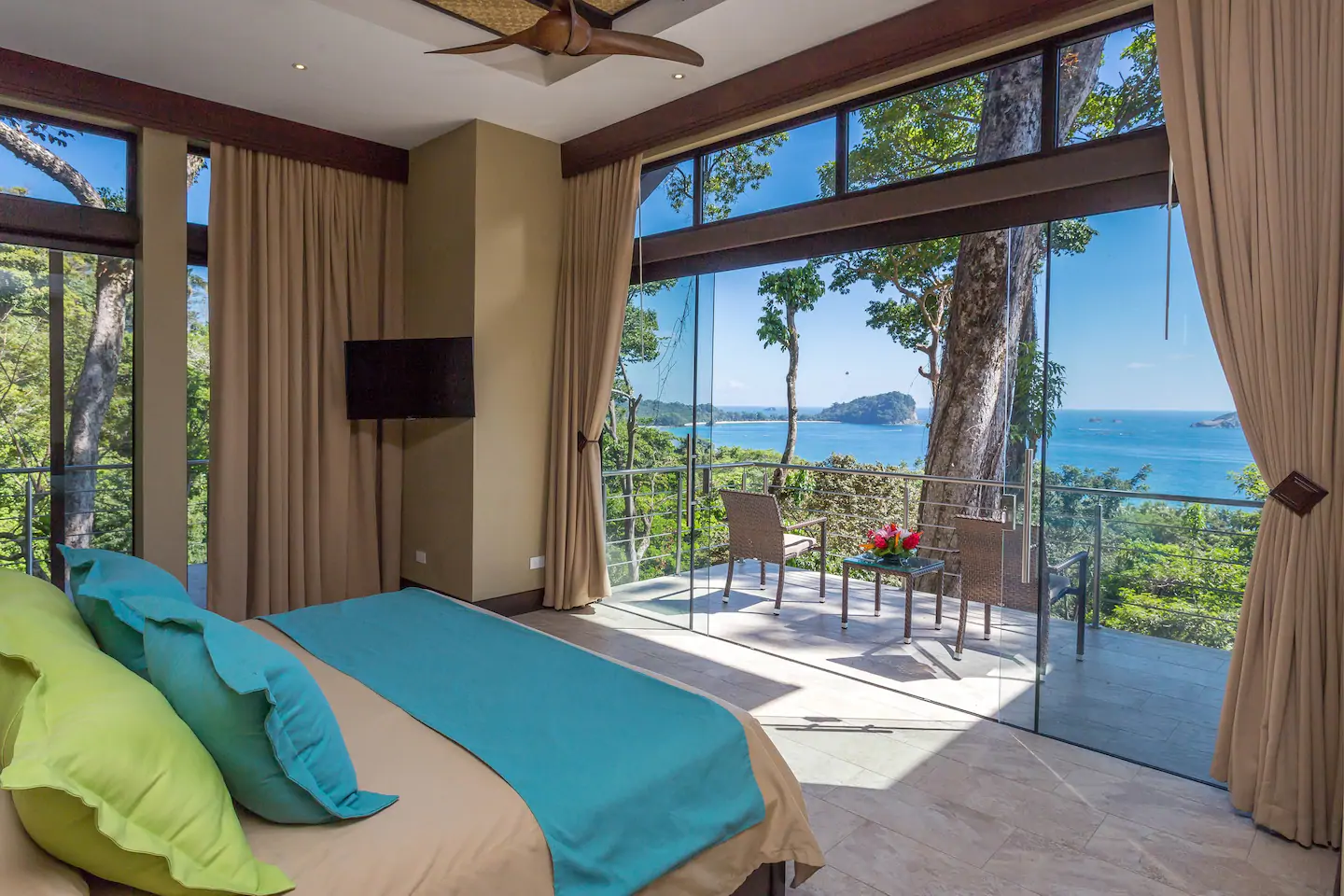 Master bedroom with beach views.

