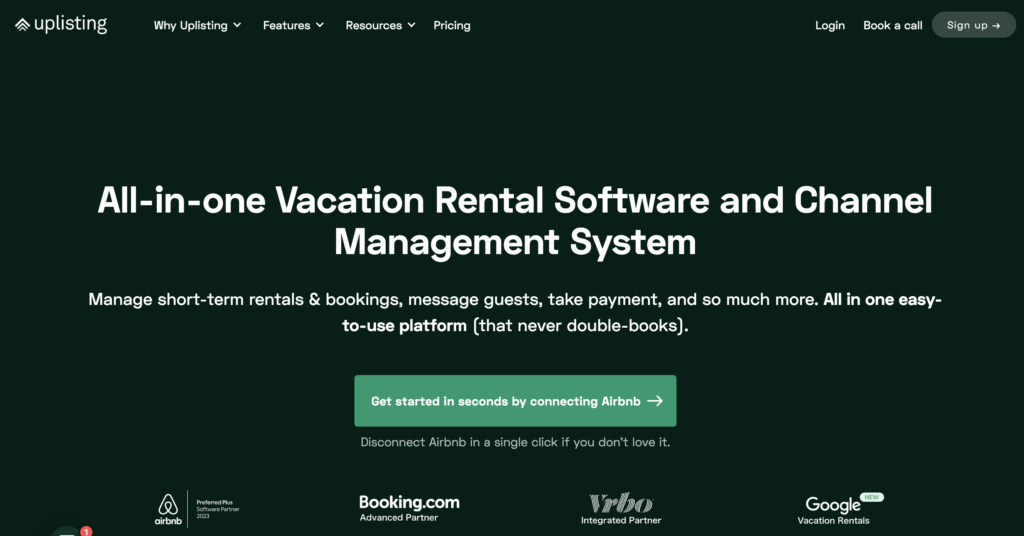 Uplisting - Vacation Rental Website Builder