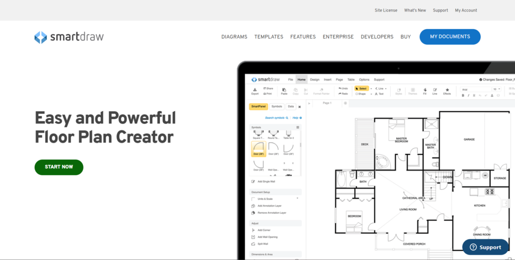 Creating airbnb Floor Plans with SmartDraw