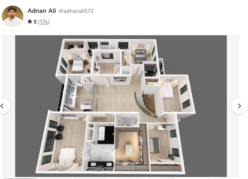 Airbnb floor plans on Fiverr