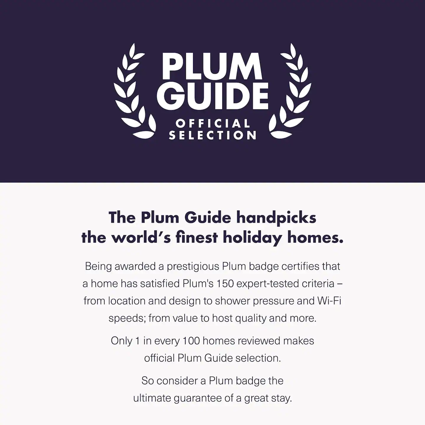 The apartment is part of "The Plum Guide" Official Selection