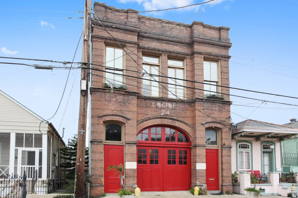 Exterior view of the Engine 24 Firehouse, a classic New Orleans building.