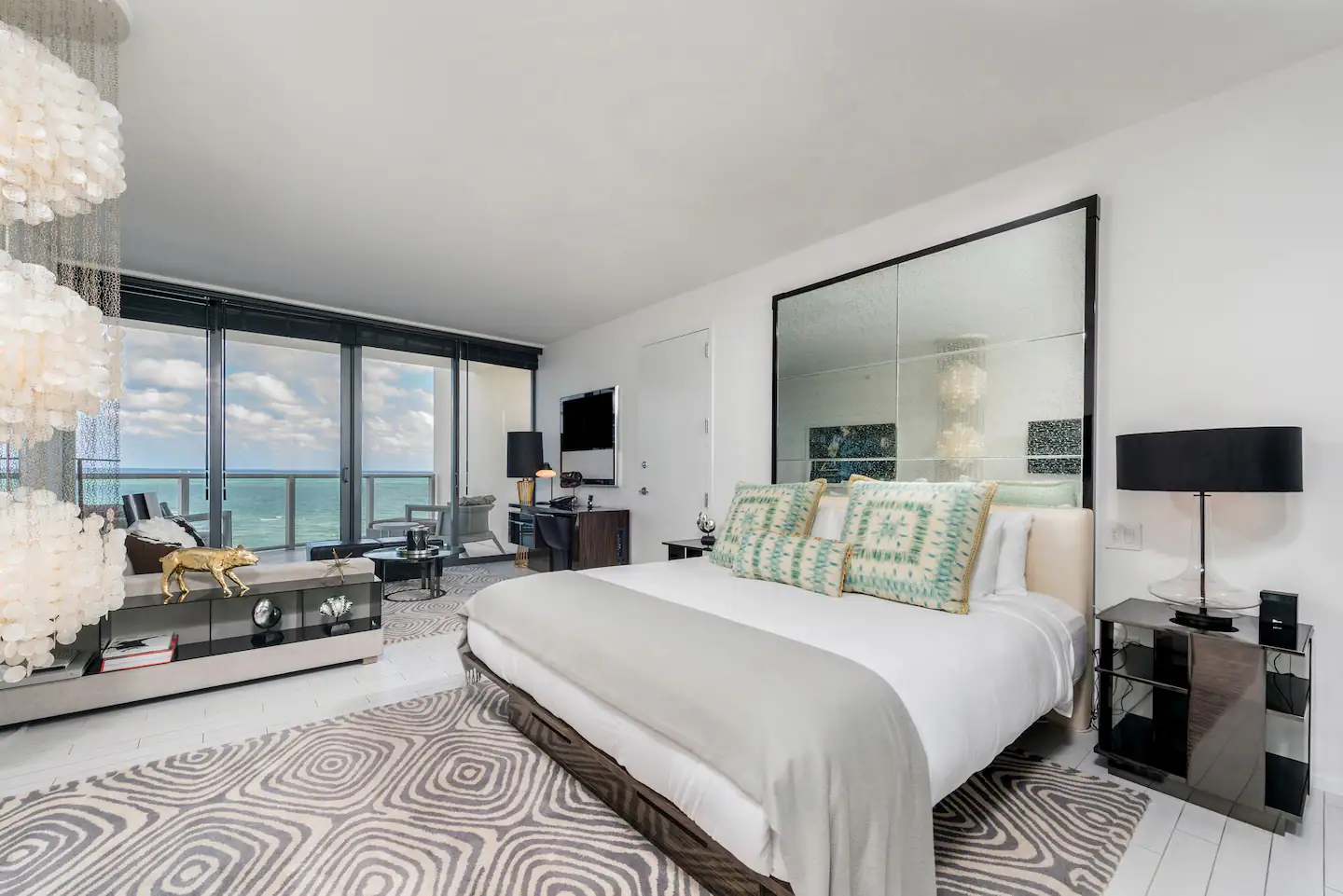 More than 1,900 square feet of space at this luxury property includes three bedrooms with king beds, en-suite bathrooms, balconies, and ocean views.