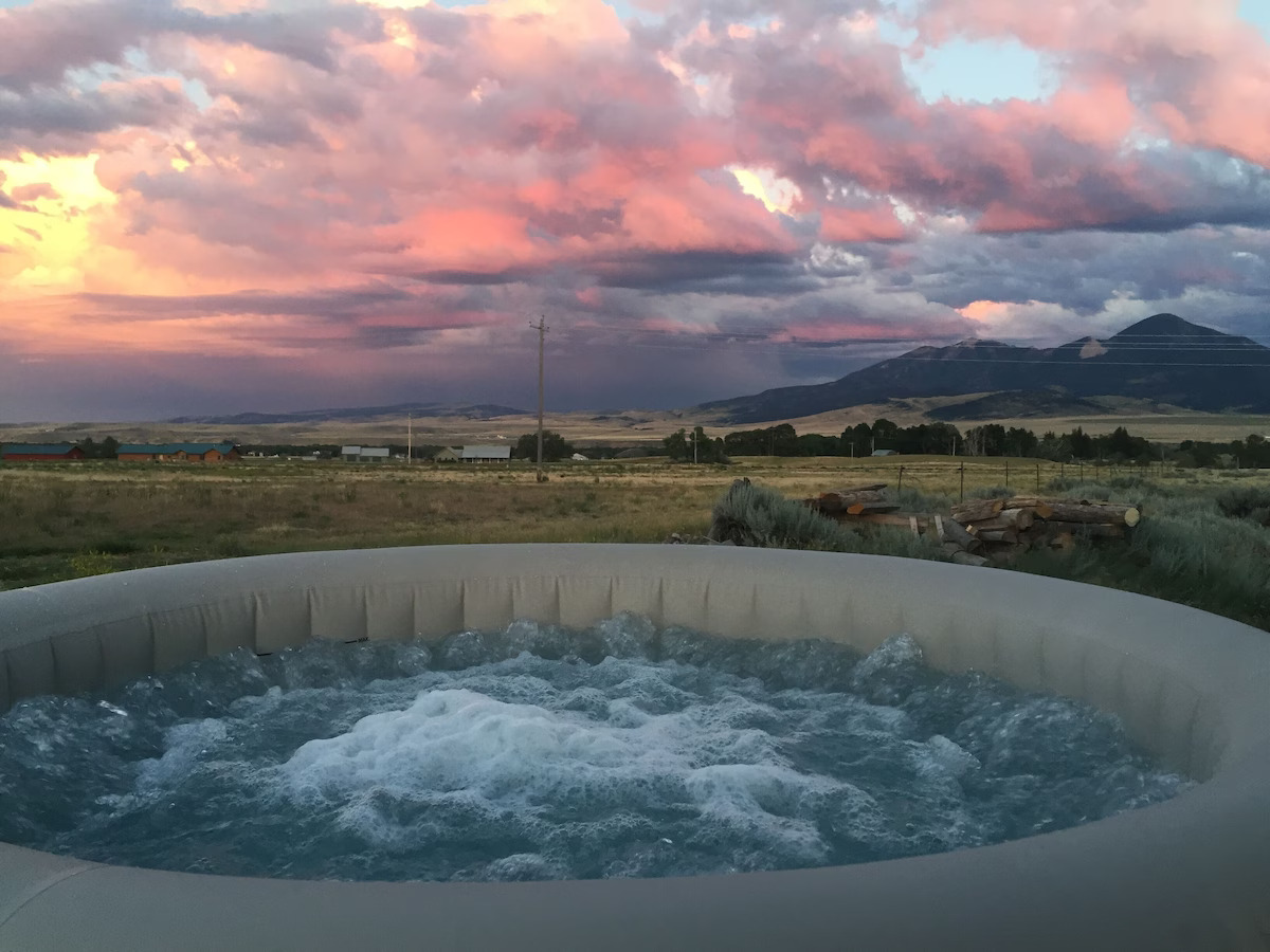 Sunsets in the hot tub!
