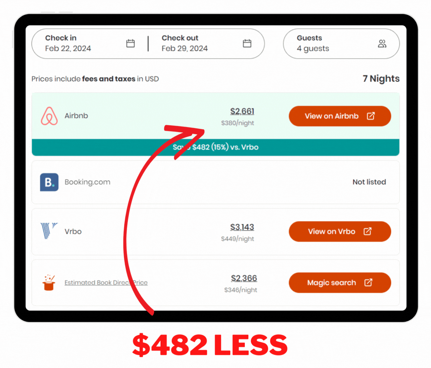 Airbnb Miami Brickell pricing options