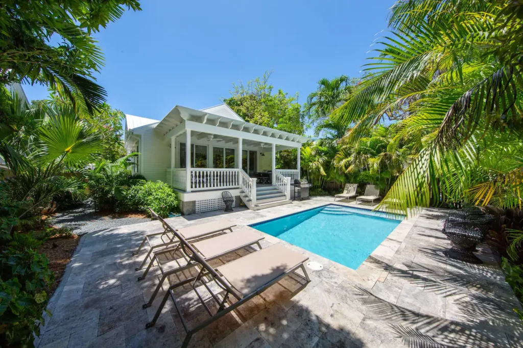 Villa Josine is a stunning example of a Key West eyebrow house.