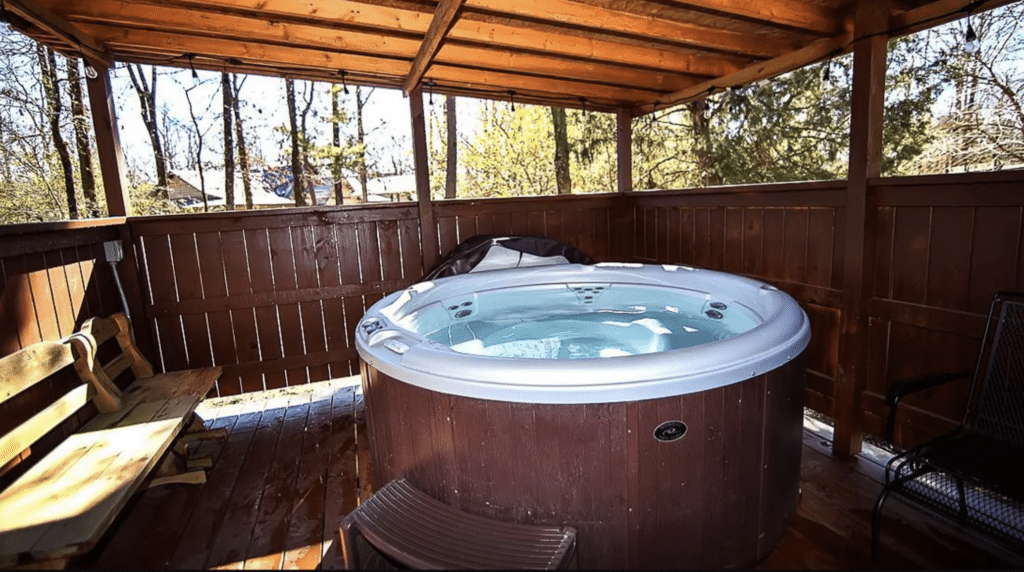 The no view hot tub